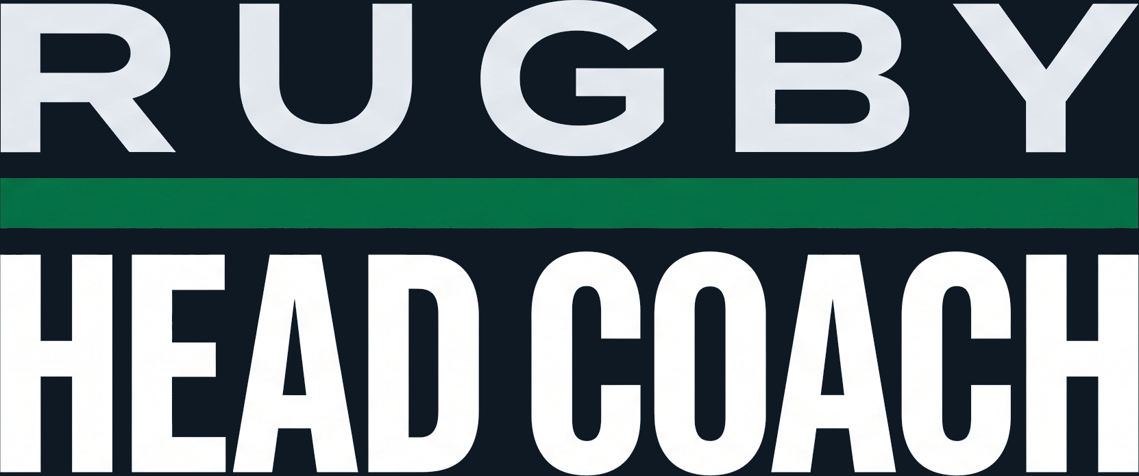 Rugby Head Coach wordmark on dark